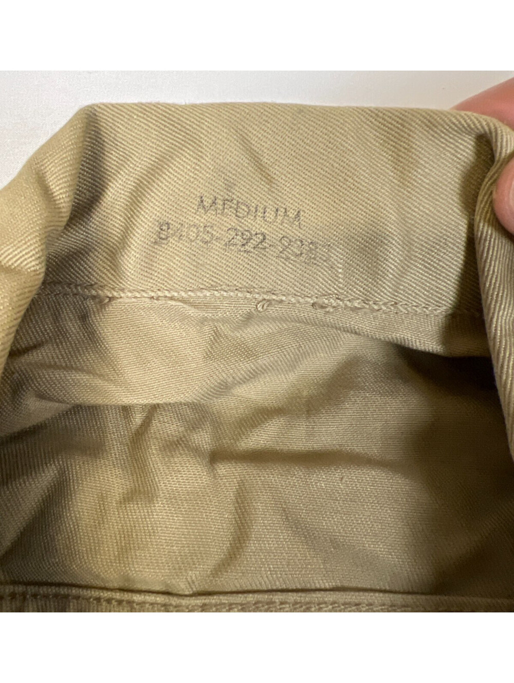 Vintage US Military Khaki Shirt Mens Medium Short Sleeve Utility Service Uniform - Picture 5 of 10